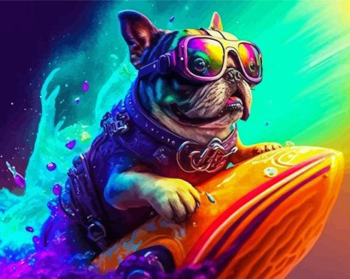 Colorful Flying Dog Paint By Numbers