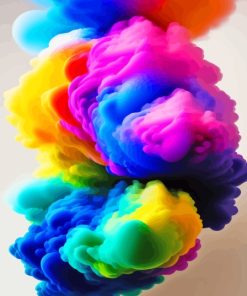 Colorful Smoke Art Paint By Numbers