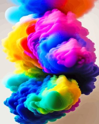 Colorful Smoke Art Paint By Numbers