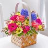 Colorful Spring Flowers Basket Paint By Numbers