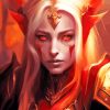 Fire Elf Girl Paint By Numbers