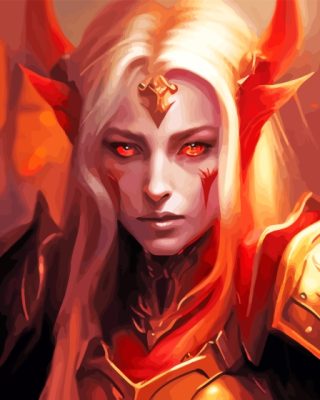 Fire Elf Girl Paint By Numbers