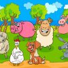 Happy Farm Animals Paint By Numbers