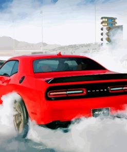 Hellcat Srt With Smoke Paint By Numbers