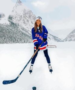 Ice Hockey On Lake Louise Paint By Numbers