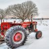 Ferguson Tractor In Snow Paint By Numbers