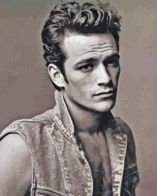 Monochrome Luke Perry Paint By Numbers