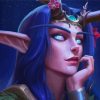 Night Elf Close Up Art Paint By Numbers