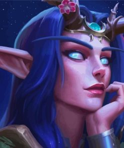 Night Elf Close Up Art Paint By Numbers