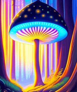 Psychedelic Mushroom Art Paint By Numbers