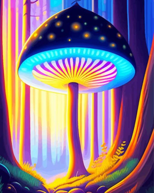 Psychedelic Mushroom Art Paint By Numbers