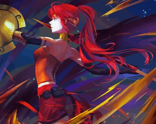 Pyrrha Nikos Rwby Anime Paint By Numbers