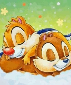 Sleepy Chip N Dale Paint By Numbers