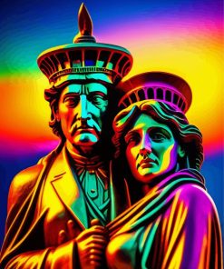 Statue Of Liberty Couple Paint By Numbers