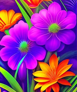 Tropical Flowers Paint By Numbers