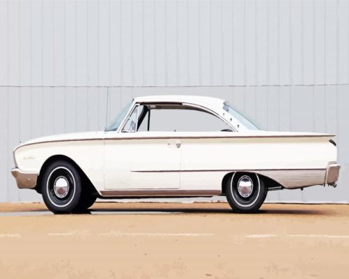 White Ford Starliner Paint By Numbers