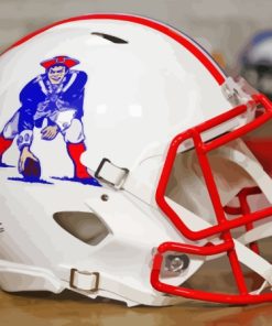 White Patriots Helmet Paint By Numbers