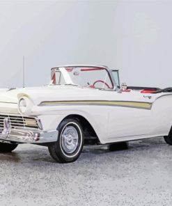 White Classic 1957 Ford Paint By Numbers