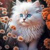 White Kitty Paint By Numbers