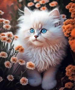 White Kitty Paint By Numbers