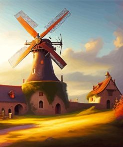 Windmill House Paint By Numbers