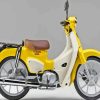 Yellow Motorcycle Honda Super Cub Paint By Numbers