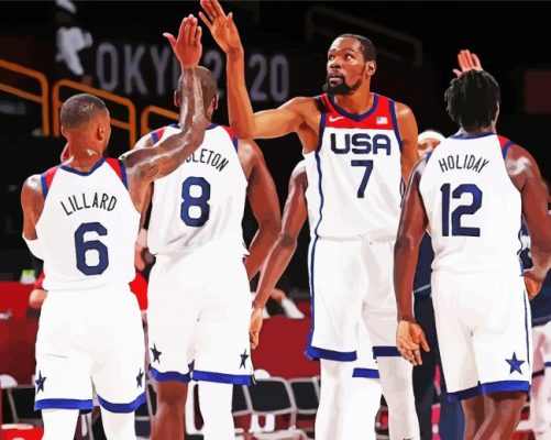 Basketballers Team USA Paint By Numbers