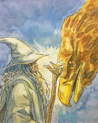 Gandalf And The Eagle Art Paint By Numbers