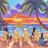 Mickey And Friends At The Beach Paint By Numbers