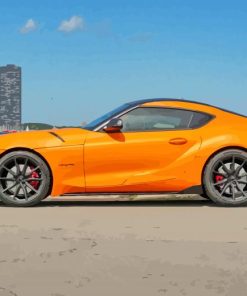 Orange Toyota Supra Mk4 Paint By Numbers