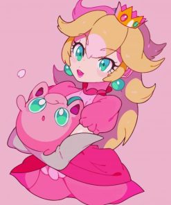 Princess Peach And Jigglypuff Paint By Numbers