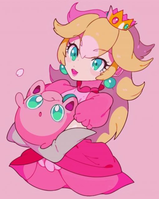 Princess Peach And Jigglypuff Paint By Numbers