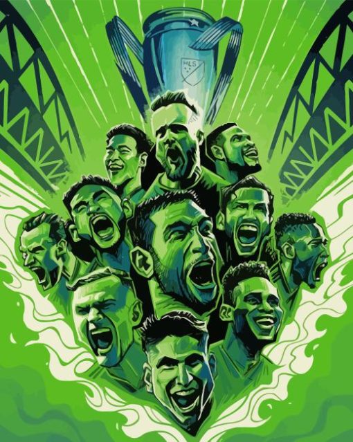 Seattle Sounders Illustration Players Paint By Numbers