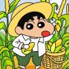 Shinnosuke In Corn Field Paint By Numbers