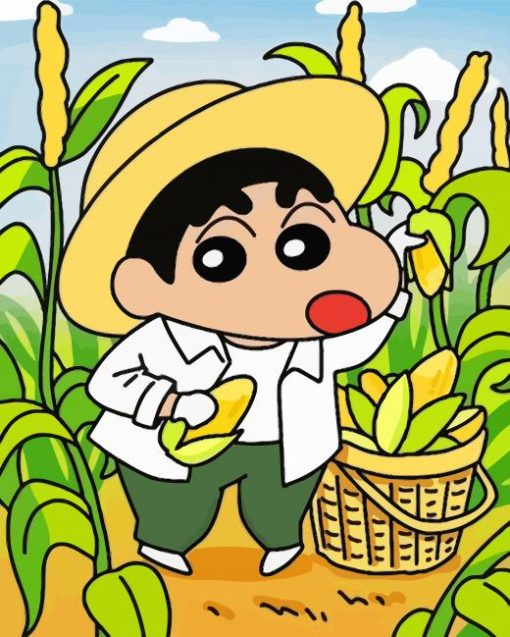 Shinnosuke In Corn Field Paint By Numbers