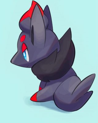 Zorua Side View Art Paint By Numbers