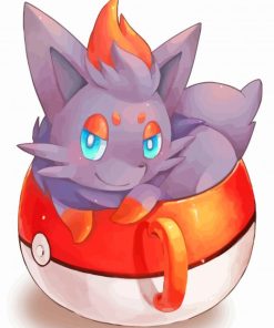 Zorua In A Cup Art Paint By Numbers