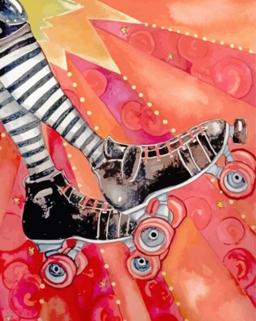 Aesthetic Rollerblade Art Paint By Numbers