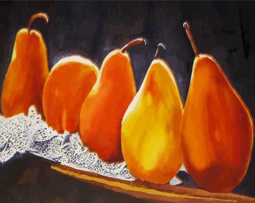 Pears In A Row Susan Bauer Paint By Numbers