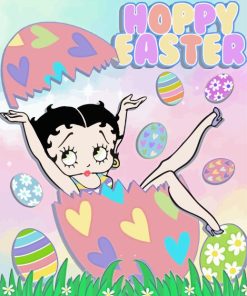 Easter Betty Boop Paint By Numbers