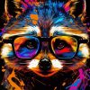 Colorful Raccoon Paint By Numbers