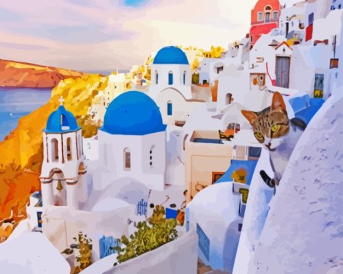 Greece Santorini Island Paint By Numbers