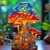 Glass Mushroom Paint By Numbers