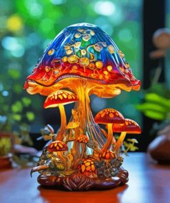 Glass Mushroom Paint By Numbers