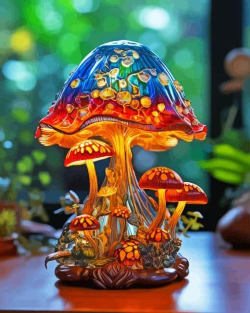 Glass Mushroom Paint By Numbers