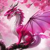 Cute Pink Dragon Paint By Numbers