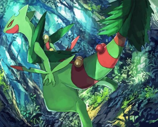 Sceptile Paint By Numbers