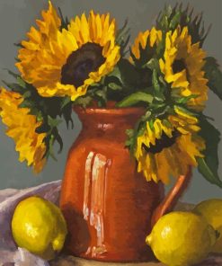 Sunflowers And Lemons Paint By Numbers