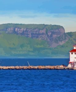 Thunder Bay Lighthouse Paint By Numbers