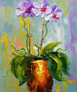 Orchid Flowers Vase Paint By Numbers